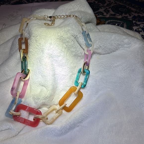 Denis and Charles Lucite and Metal Necklace - Picture 15 of 17